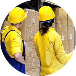 Workers Pointing to Work Areas